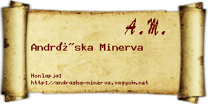 Andráska Minerva névjegykártya